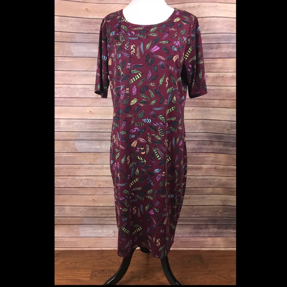 Maroon Feather LuLaRoe Julia